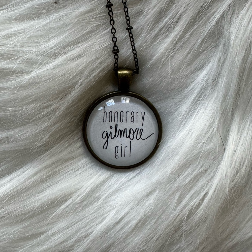“Honorary Gilmore Girl” long pendant necklace